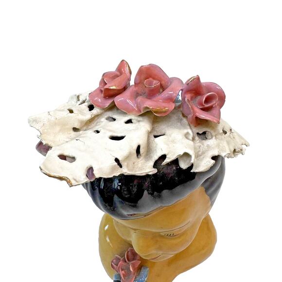 Vintage 50s 60s Glamorous Showgirl Lady Head Decor Porcelain Pin Up *Read - Picture 3 of 8